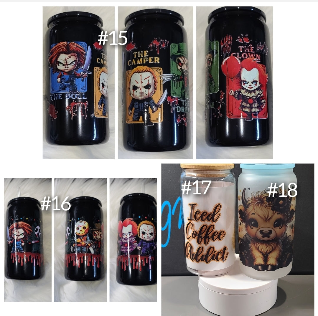 16oz Glass Tumblers - CLEARANCE